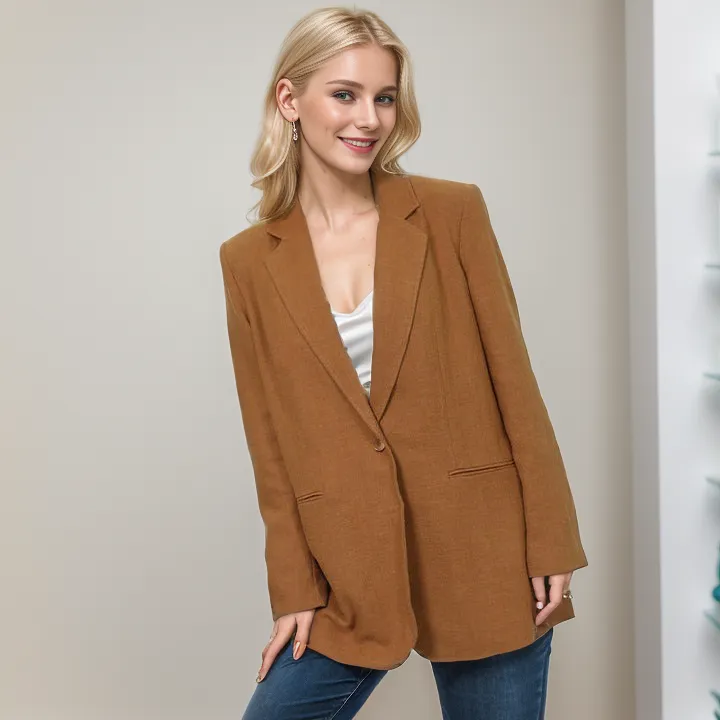 100% Pure Ramie Female Jackets