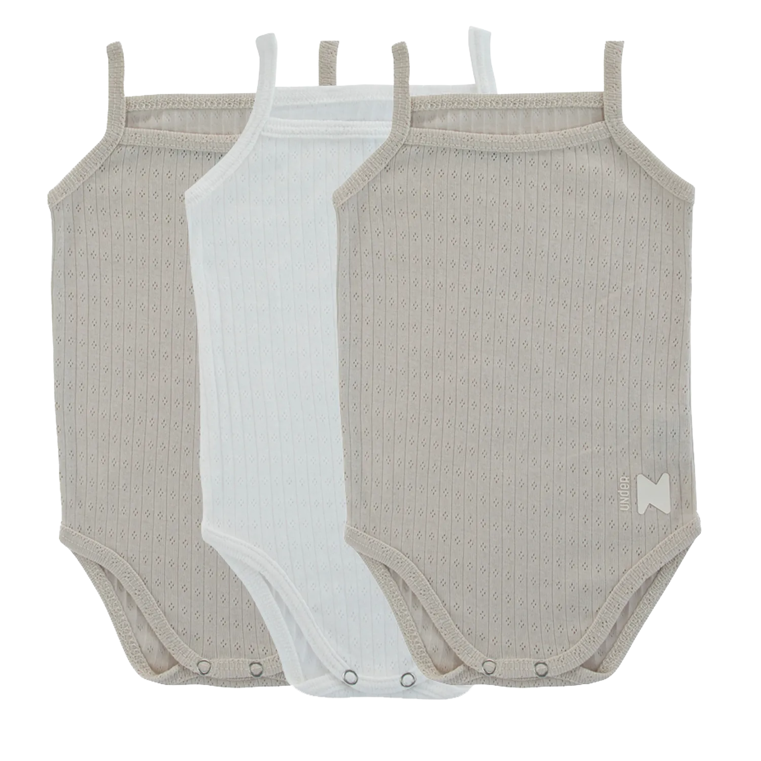 3Pk Pointelle Bodysuits - Natural Boy/white