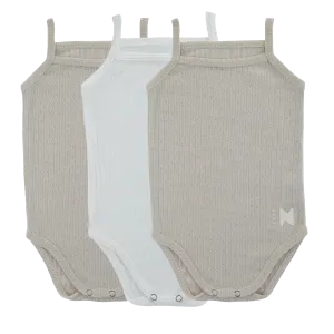3Pk Pointelle Bodysuits - Natural Boy/white