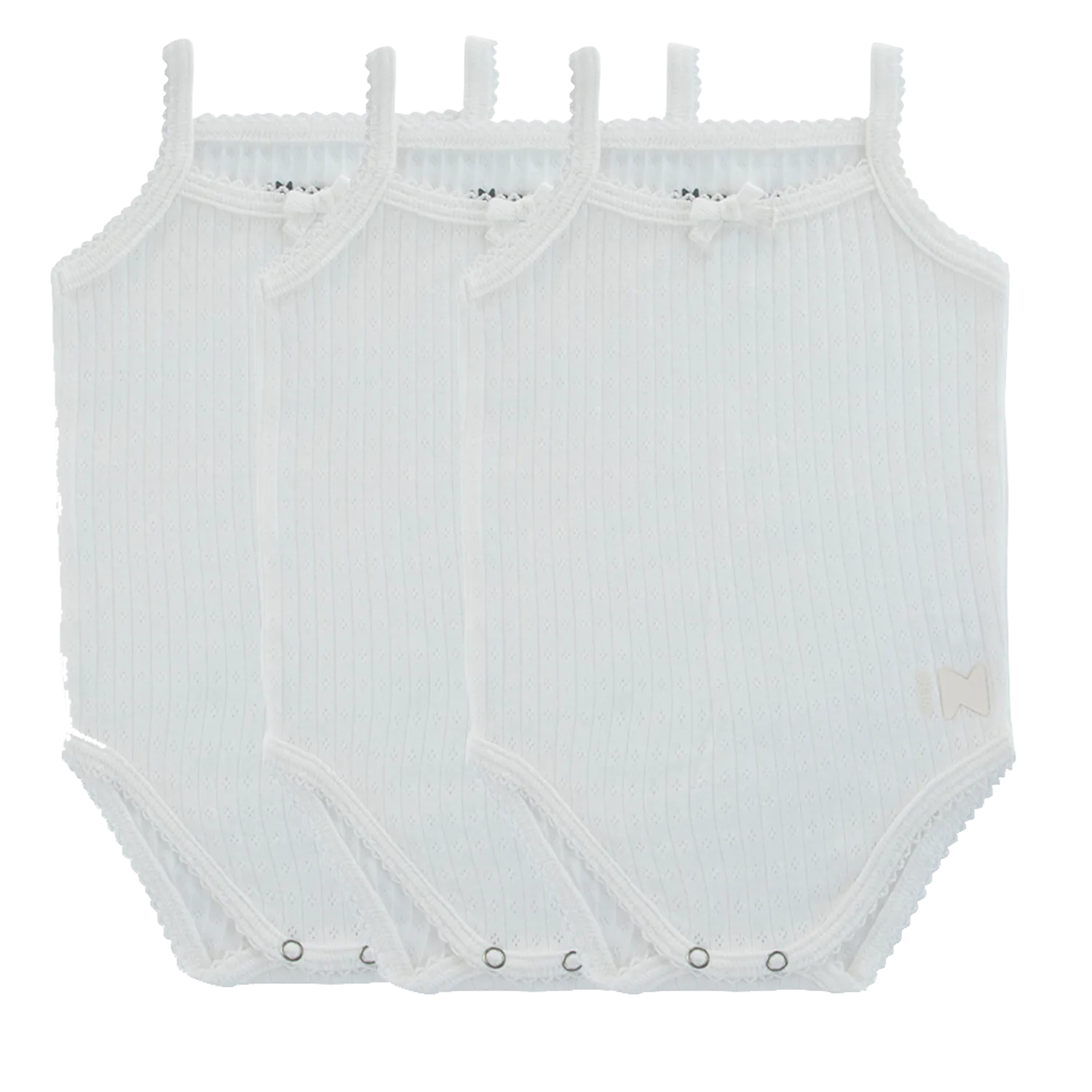 3Pk Pointelle Bodysuits - White Girl