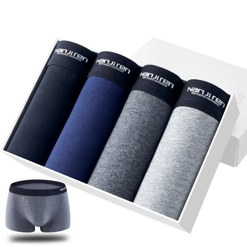 4pcs   Boxer Cotton Shorts