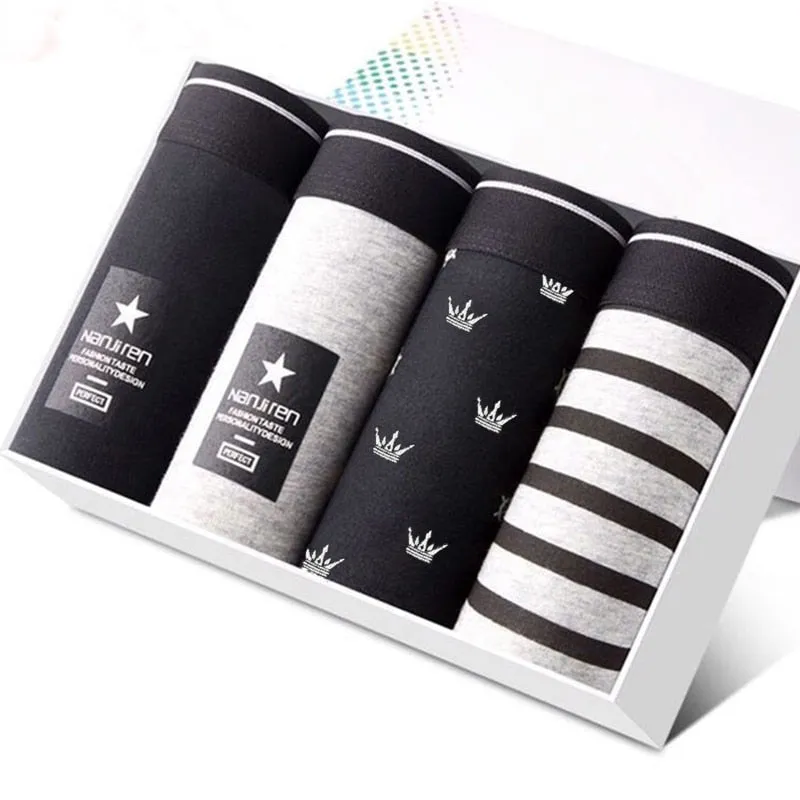 4pcs   Boxer Cotton Shorts