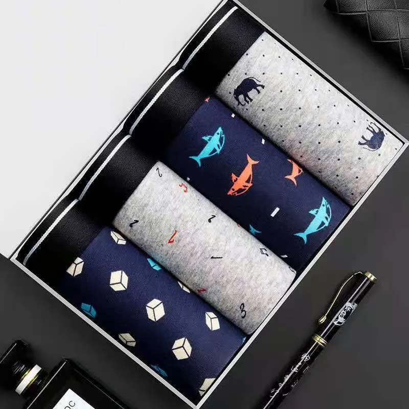 4pcs   Boxer Cotton Shorts