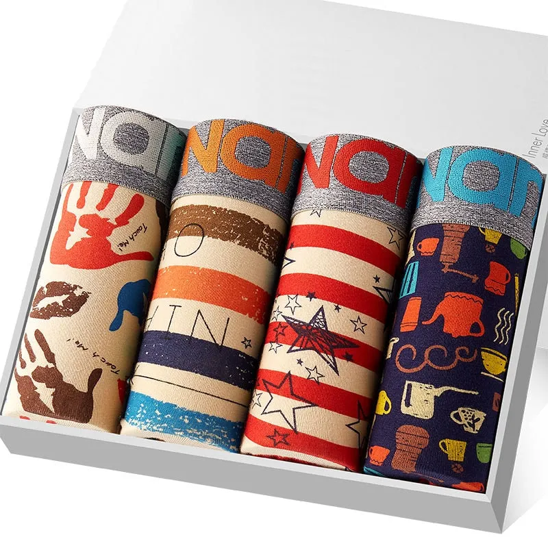 4pcs   Boxer Cotton Shorts