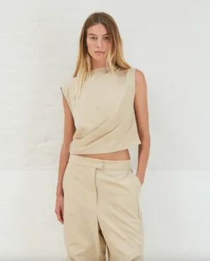 Alliya Nylon Zipper Top - Sculpture