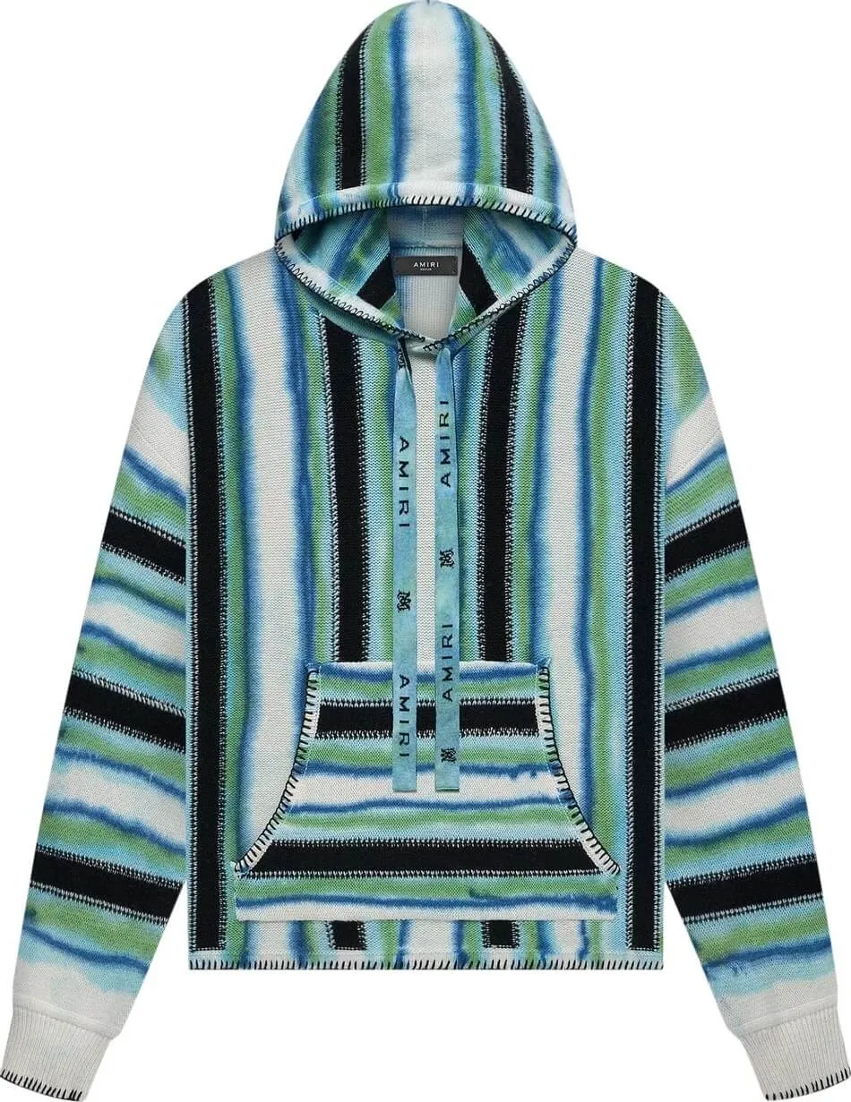 Amiri Baja Tie Dye Hoodie, Blue/Green