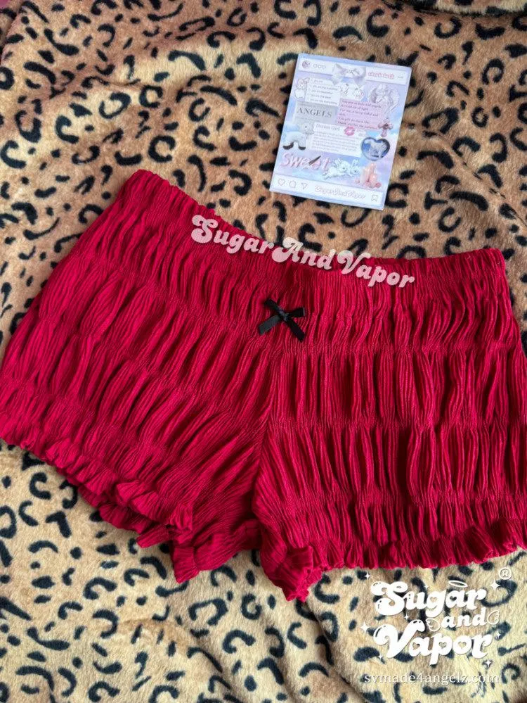 Aveline Cherry Ruched Bloomer Shorts