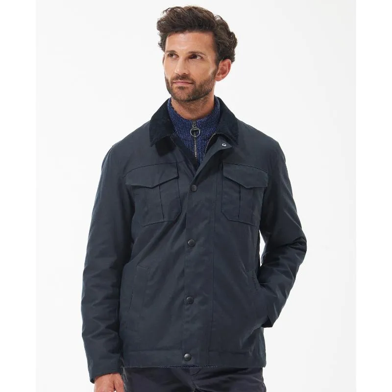 Barbour Spen Mens Wax Jacket - Navy