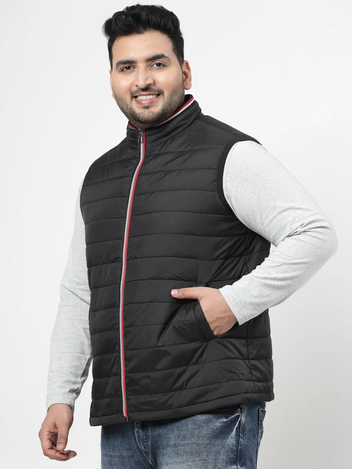 Black Sleeveless Puffer Jacket