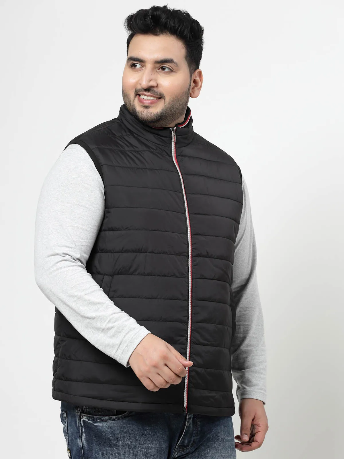 Black Sleeveless Puffer Jacket