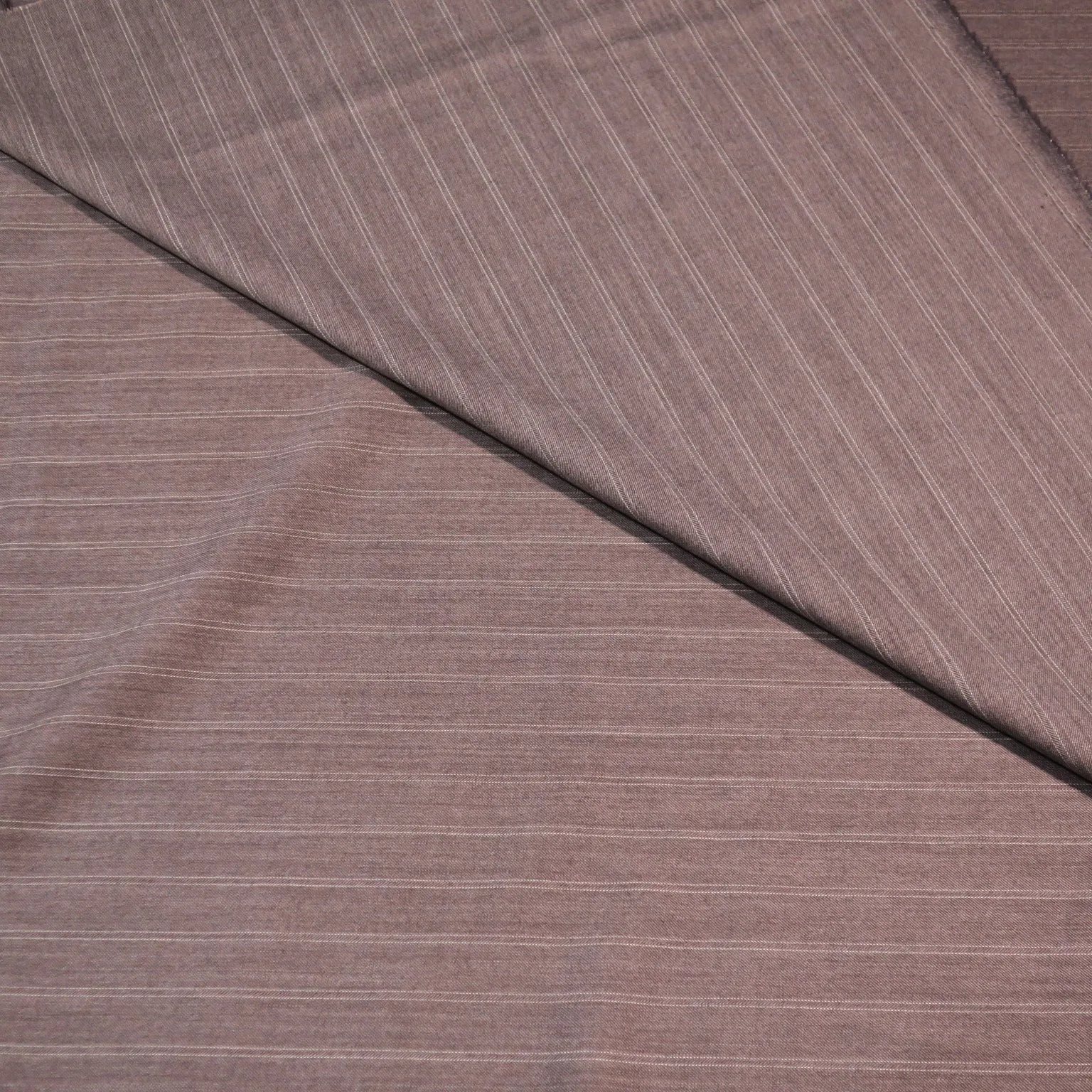 Brown Stripe Wool Loro Piana Fabric