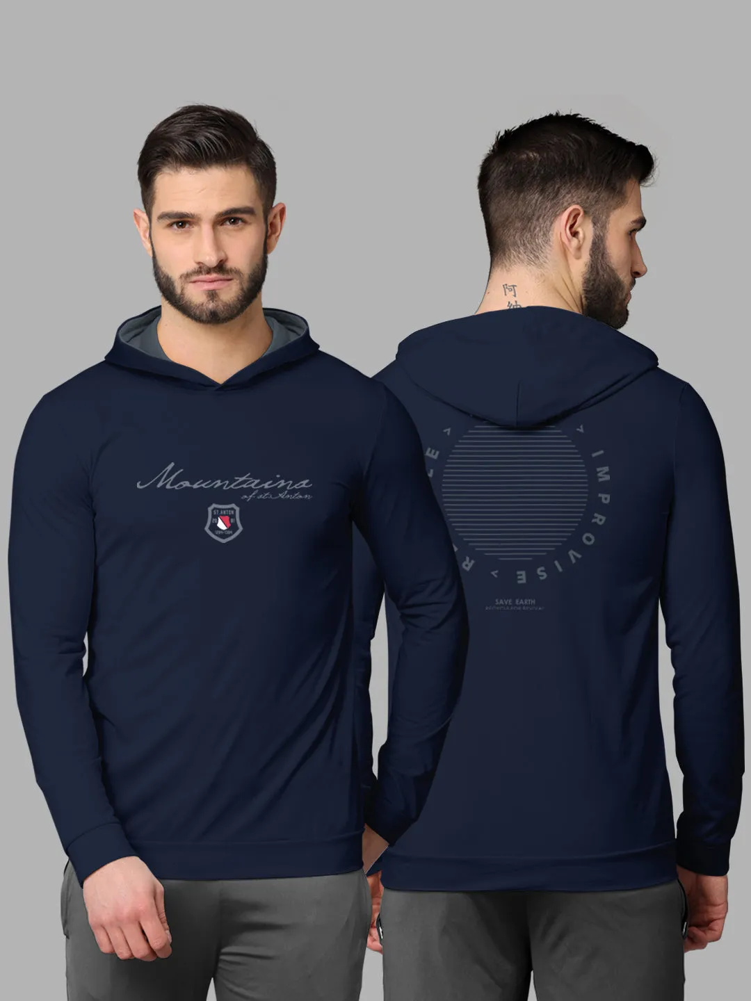 Bullmer Mens Loopknit Hooded T Shirt By Hellcat Pack of 2