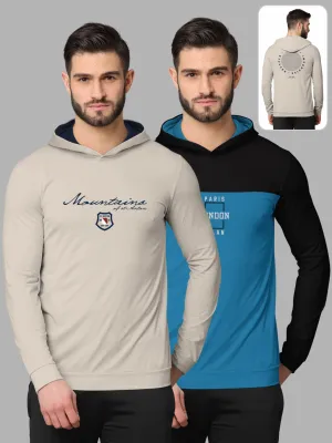 Bullmer Mens Loopknit Hooded T Shirt By Hellcat Pack of 2