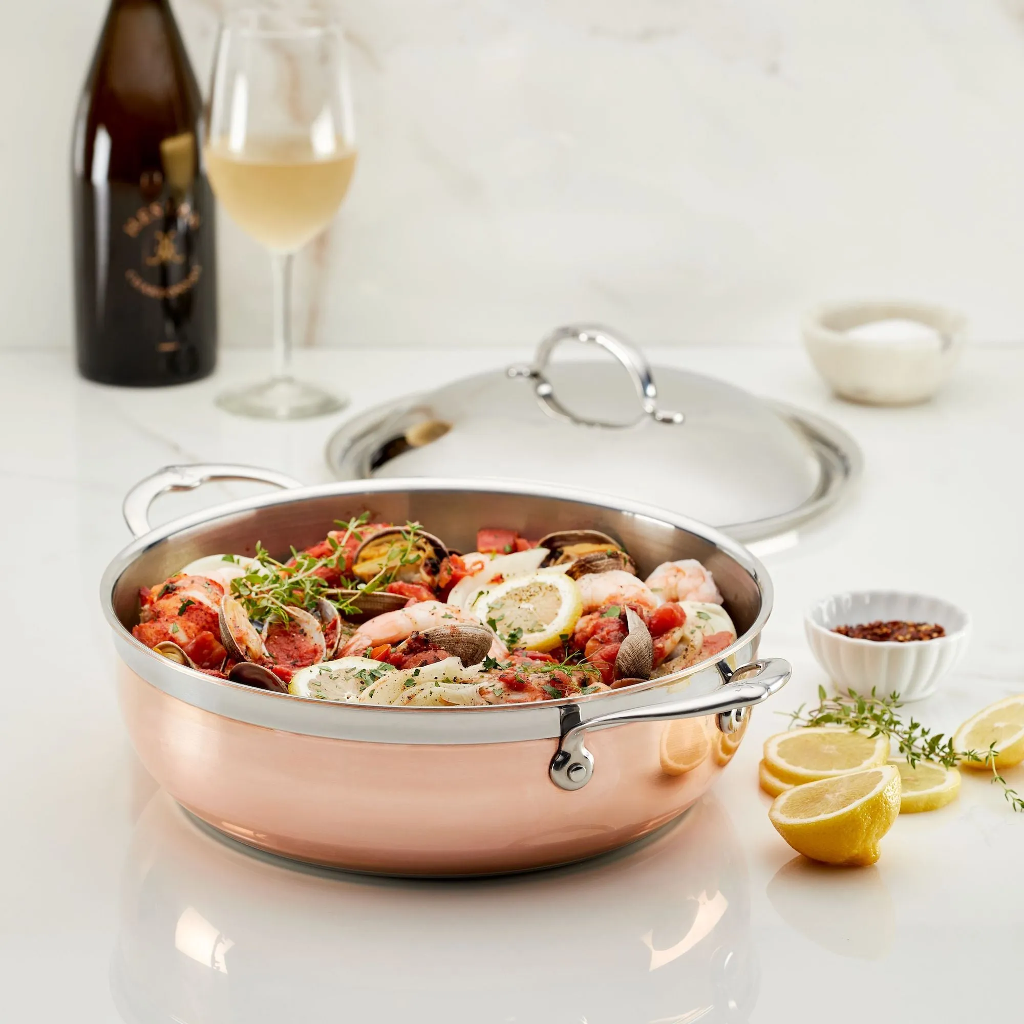 Copper Induction Dutch Oven, 5-Quart
