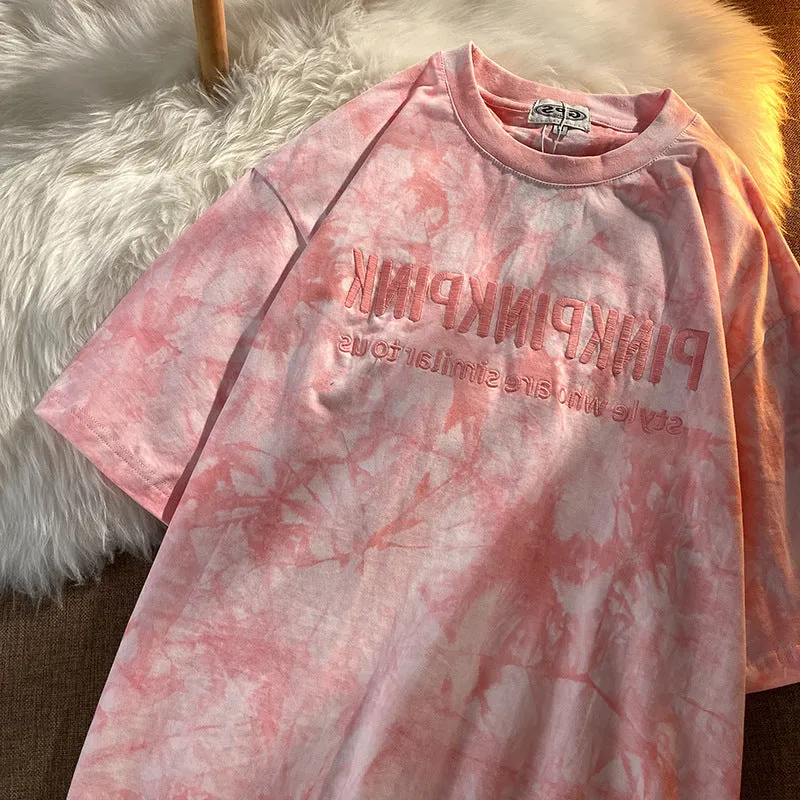 Cotton Summer Trendy Harajuku T-Shirt INS Loose Casual Short Sleeve Women T-Shirt