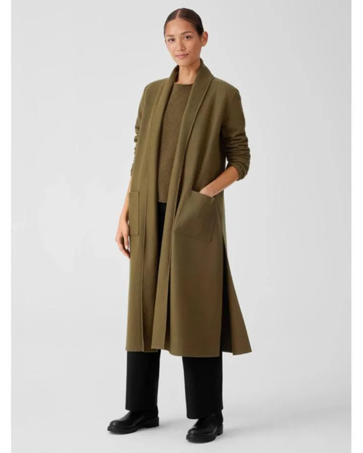 Eileen Fisher High Collar Long Jacket