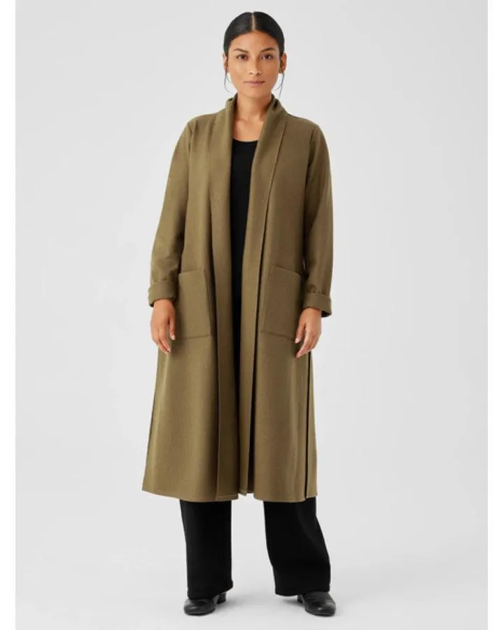 Eileen Fisher High Collar Long Jacket