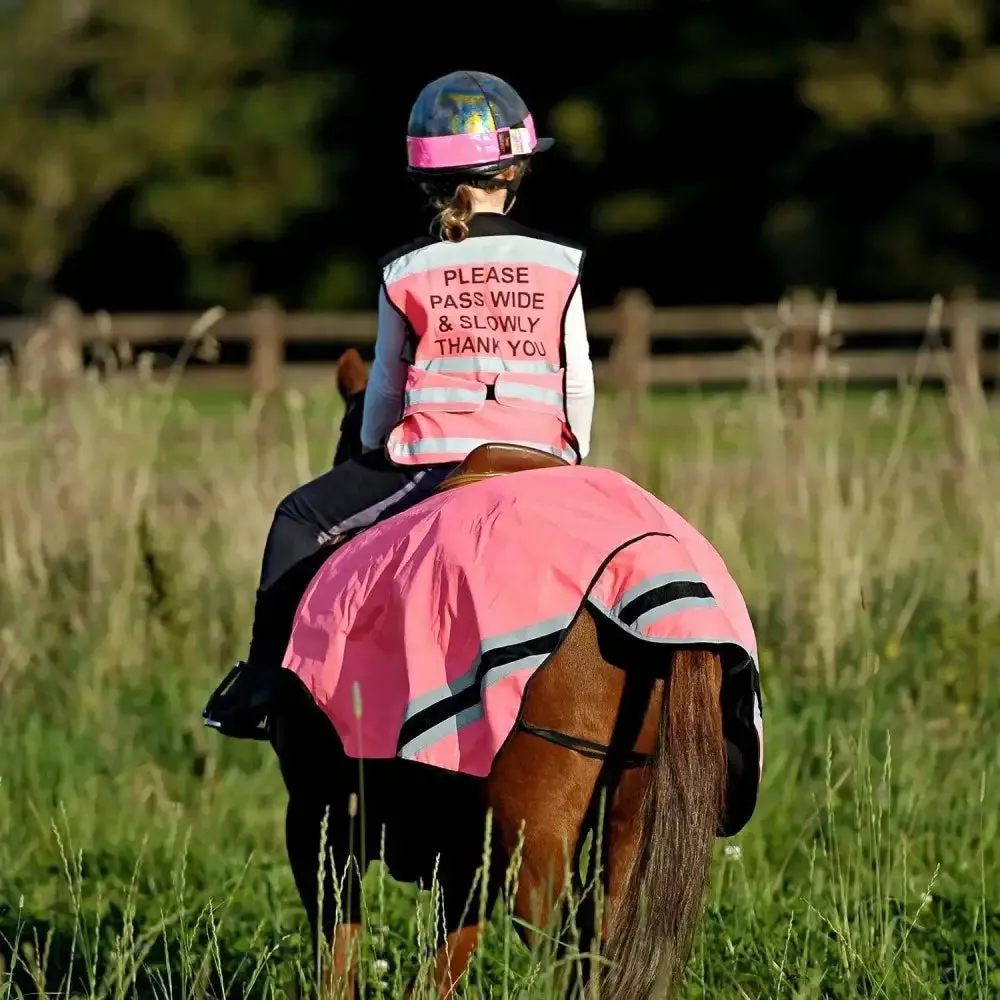 Equisafety Hi Viz Waistcoats Pass Wide & Slowly For Air Jackets