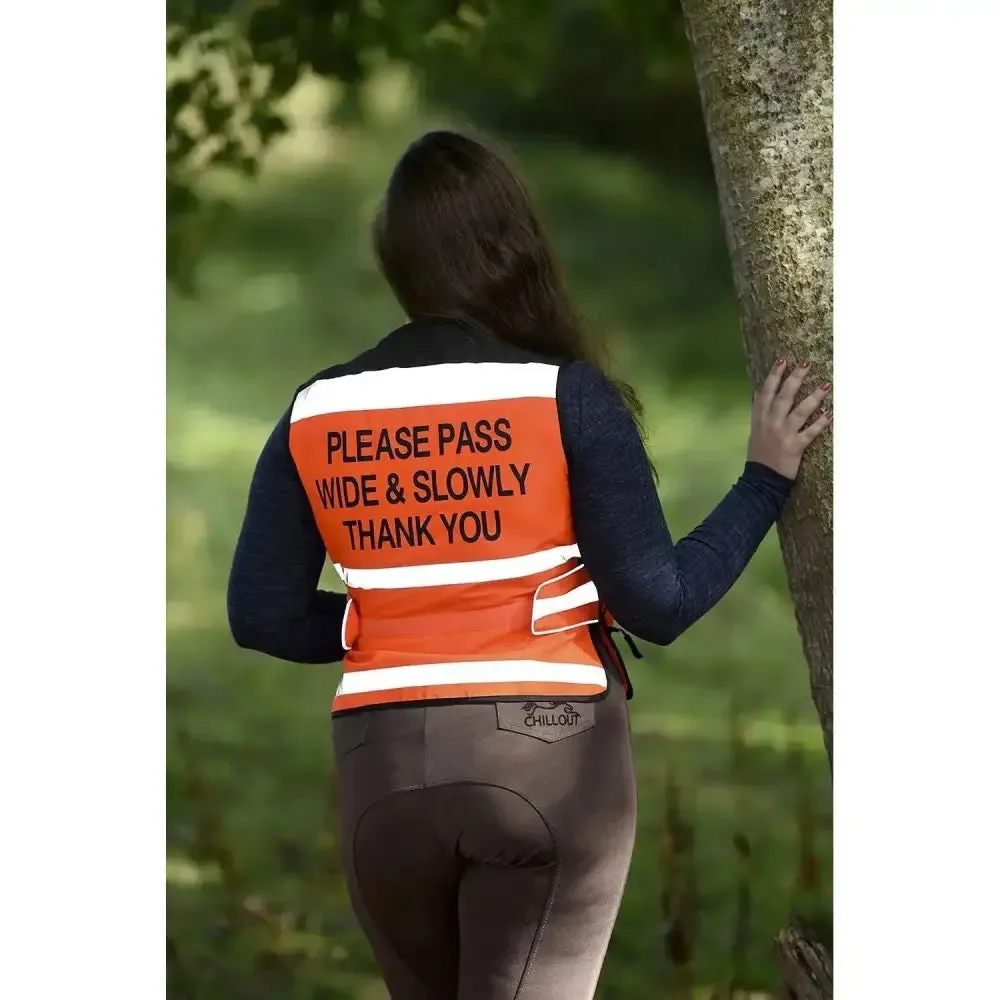 Equisafety Hi Viz Waistcoats Pass Wide & Slowly For Air Jackets