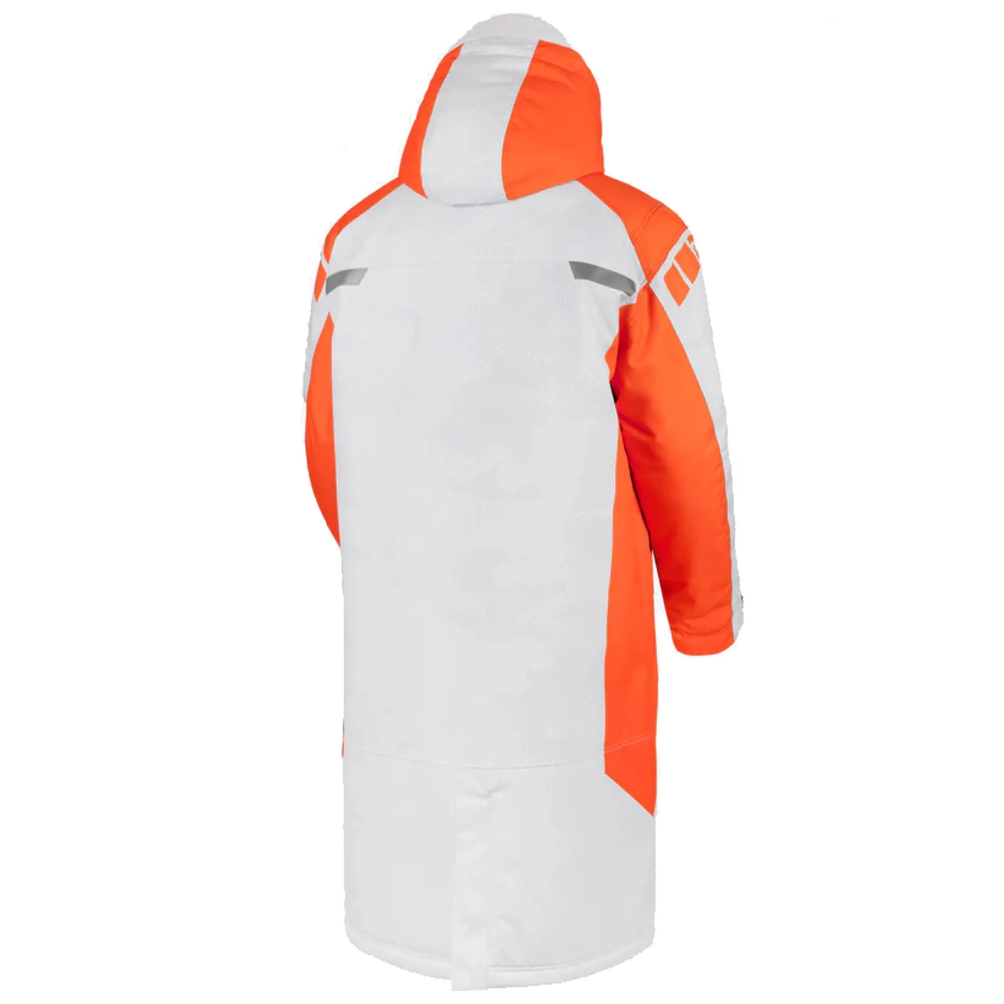 FXR Mens Warm-Up Coat Snowmobile Jacket White Hex/Orange
