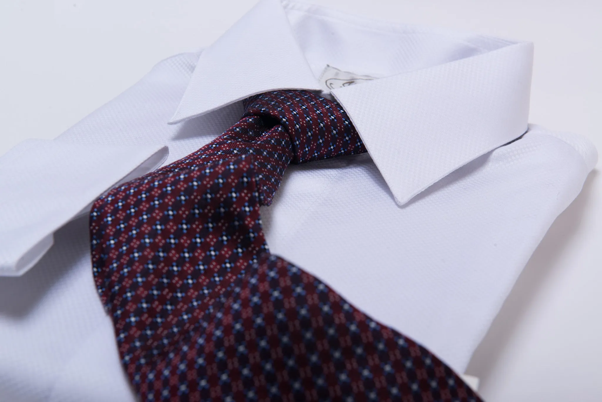 Guilford Abstract Silk Tie, Burgundy / Blue