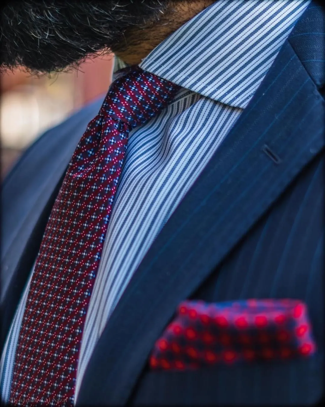 Guilford Abstract Silk Tie, Burgundy / Blue