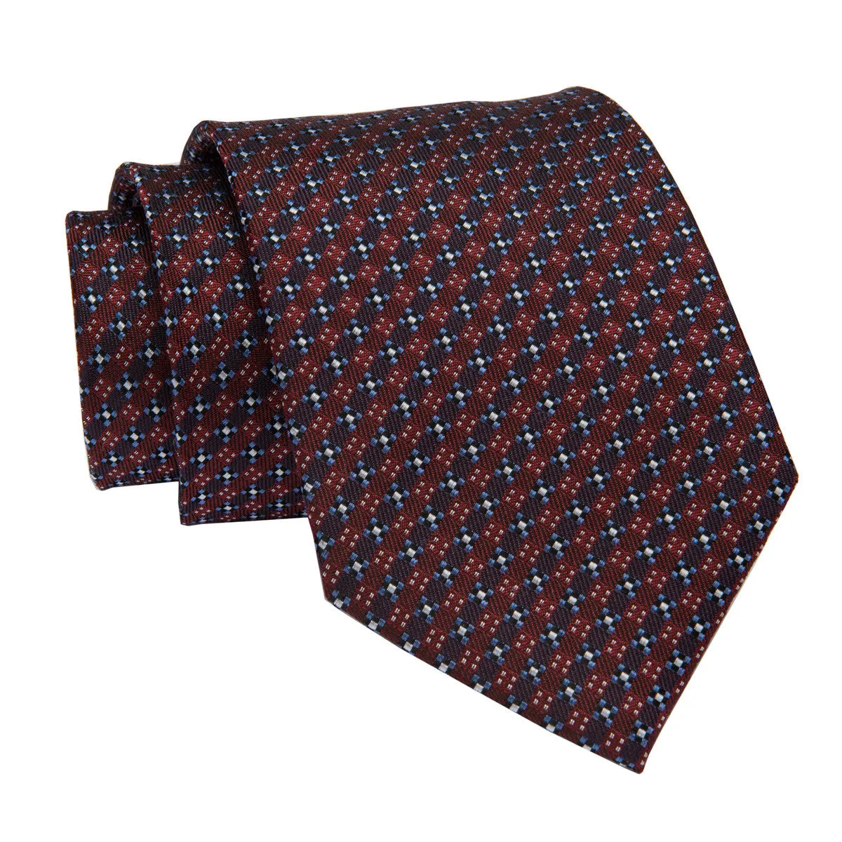 Guilford Abstract Silk Tie, Burgundy / Blue