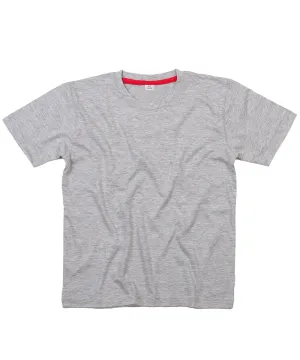 Heather Grey Melange/Red - Kids supersoft T
