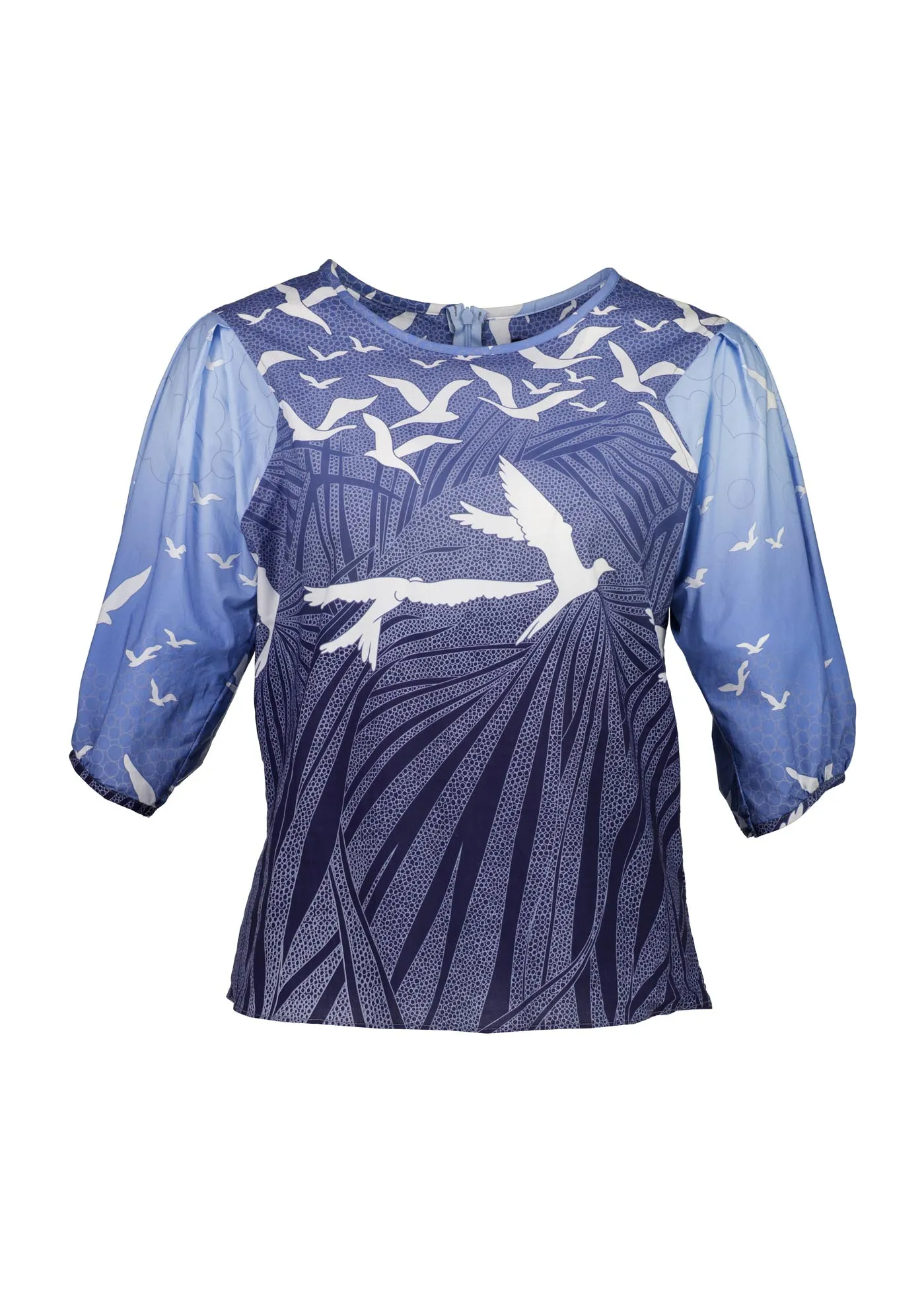 Homebound Blouse Blue in Cotton