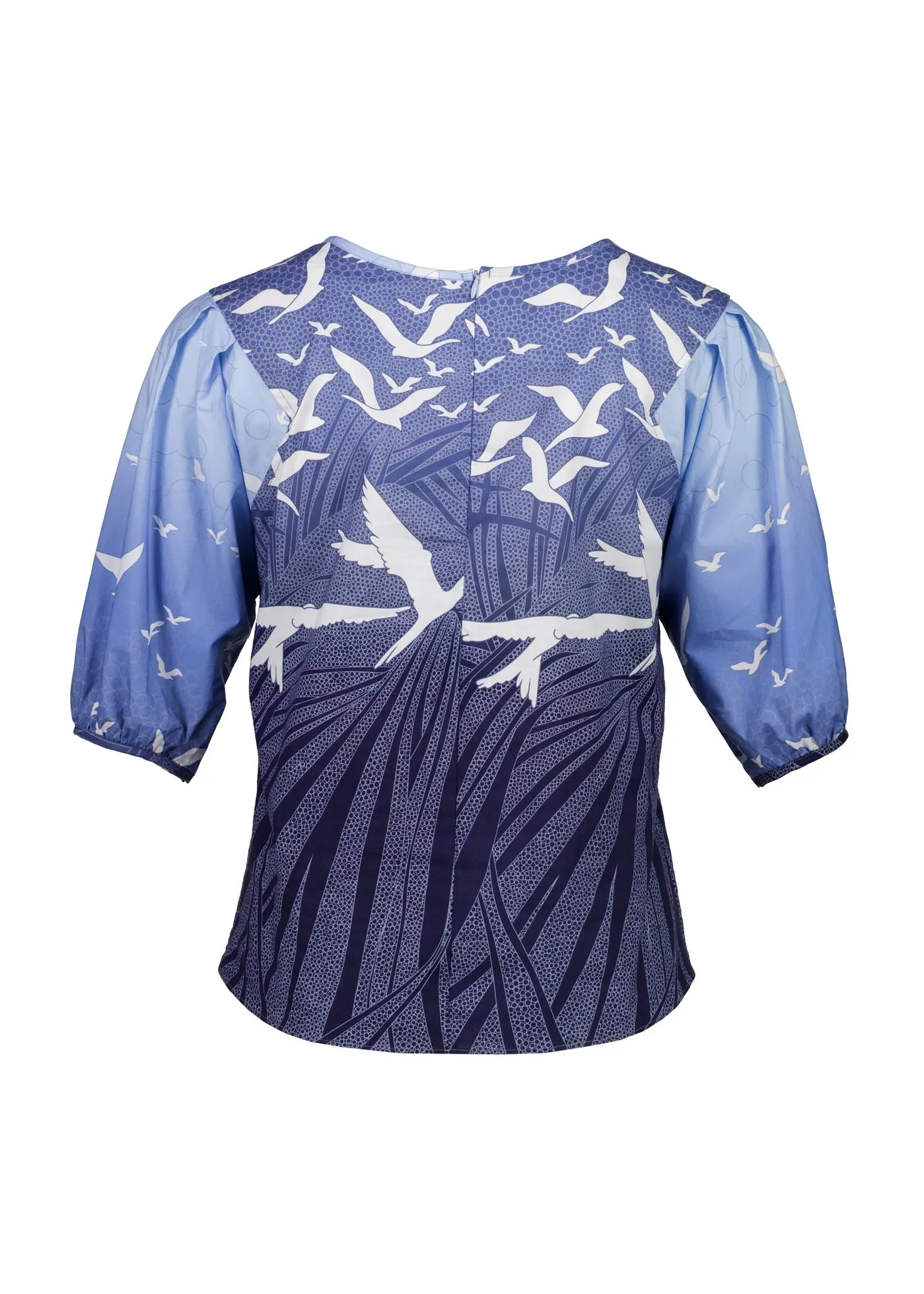 Homebound Blouse Blue in Cotton