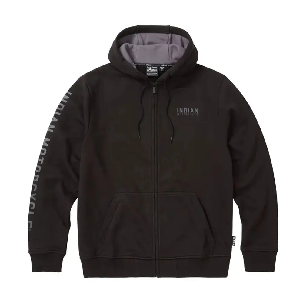 Indian Motorcycle Mens Embroidered Hoodie Black