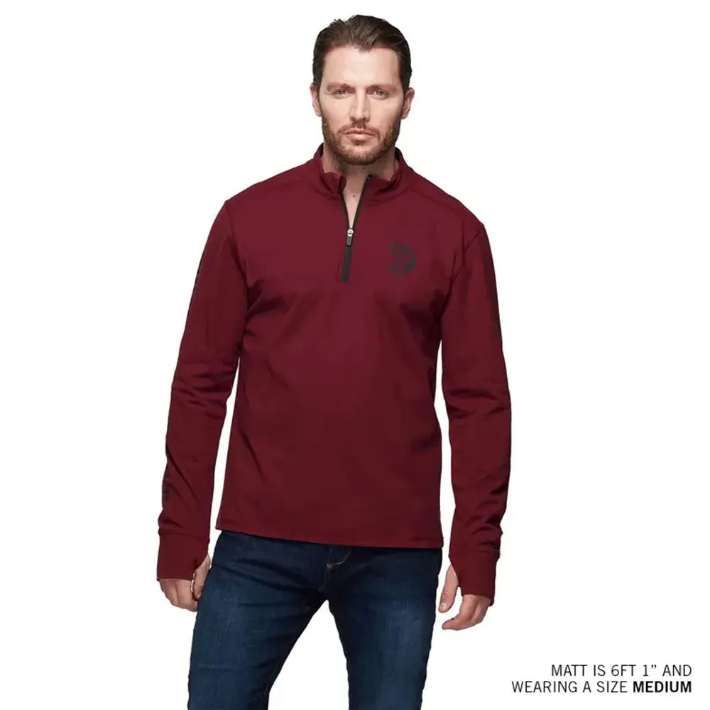 Indian Motorcycle  Mens Sleeve Printed Athlete Quarter Zip Warm Comfy Casual Port