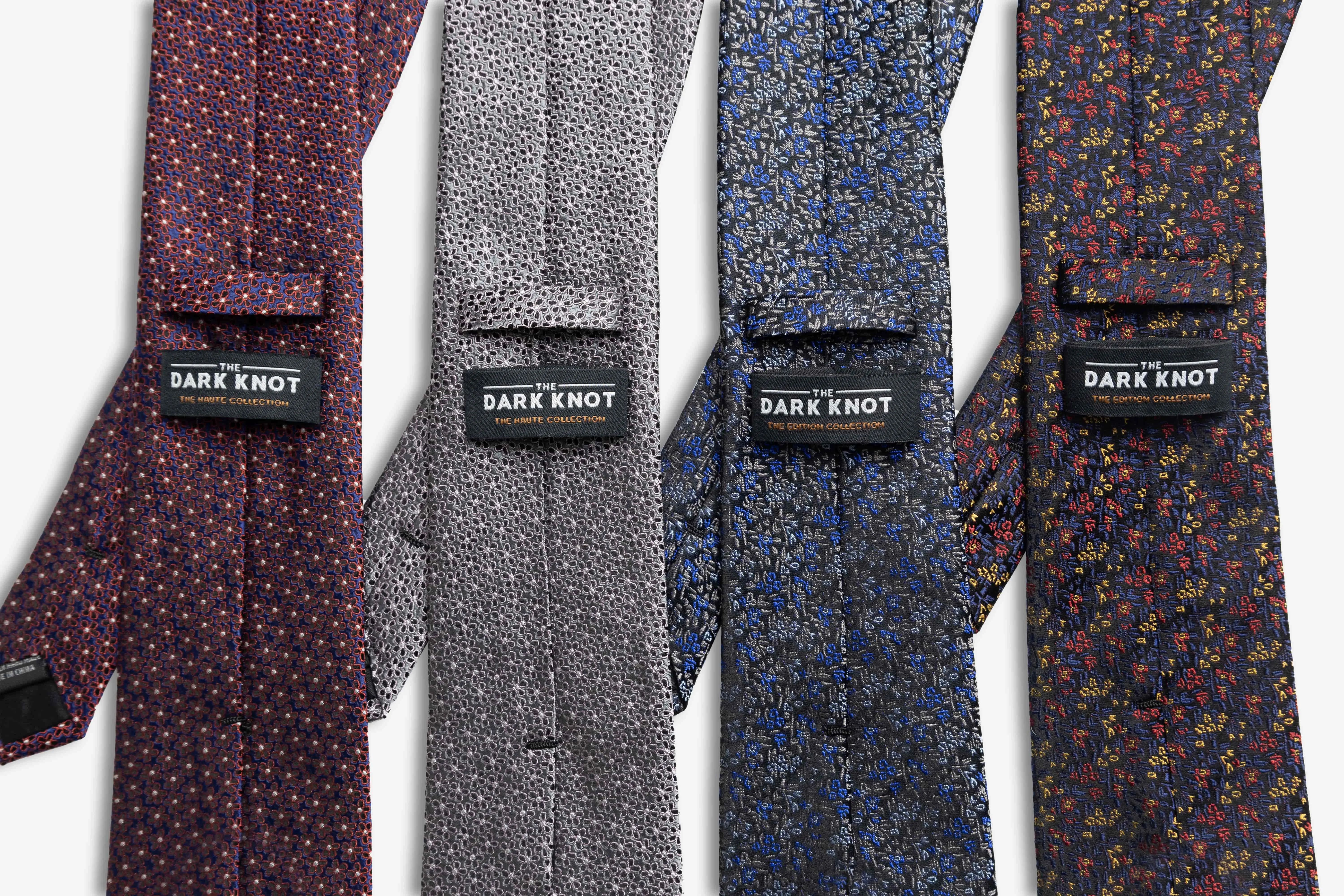 Ithaca Floral Silk Tie, Black / Blue / Gold
