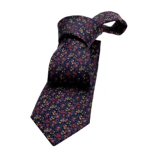 Ithaca Floral Silk Tie, Black / Blue / Gold