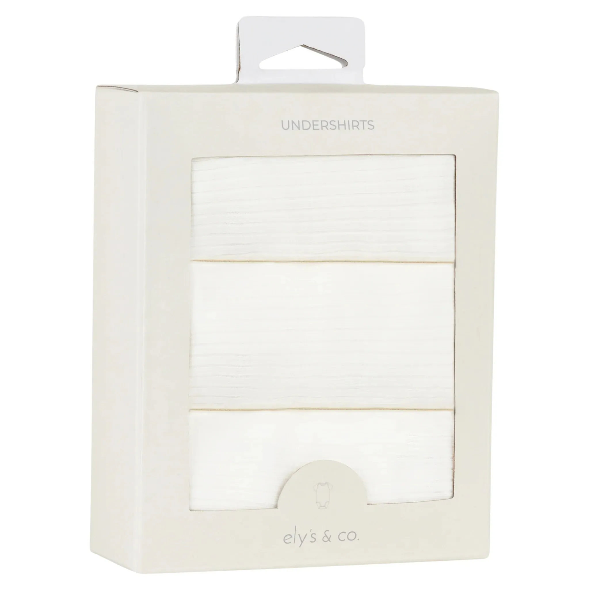 Ivory Scallop 3 pk undershirts by Ely's & Co