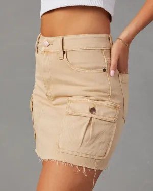 Jayda Denim Cargo Mini Skirt