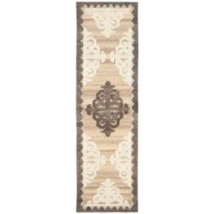 Kenya Brown/Charcoal Runner Rug
