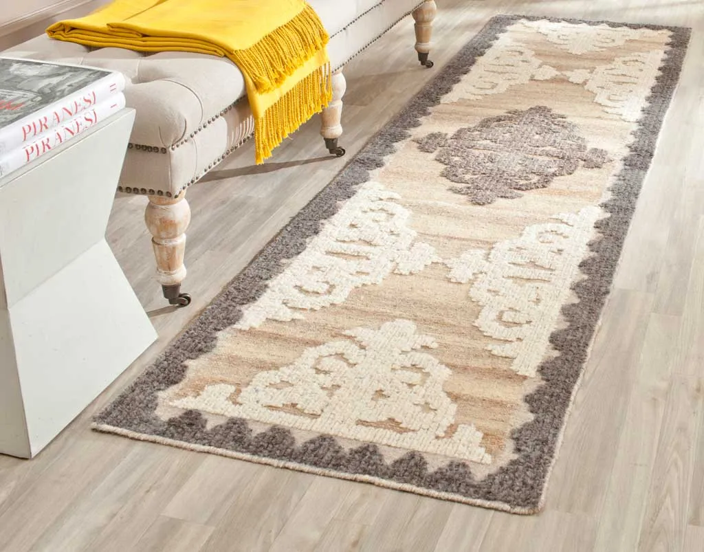 Kenya Brown/Charcoal Runner Rug