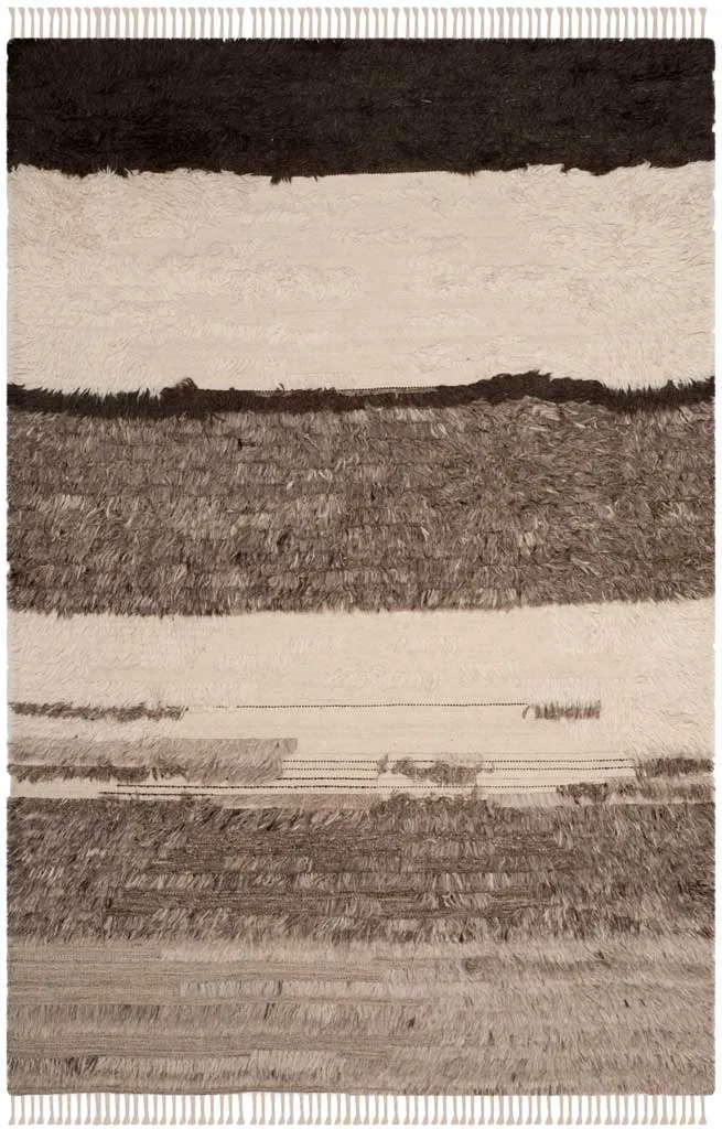 Kenya Layer Ivory/Gray Area Rug