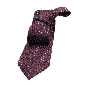 Melrose Floral Silk Tie, Blue / Burgundy