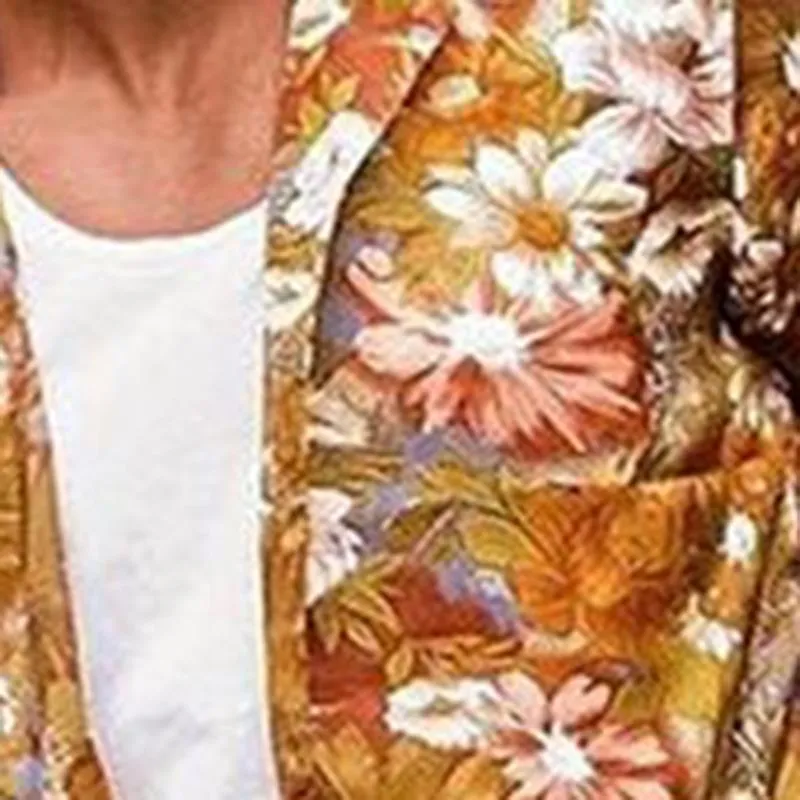Men Summer Trendy Printed Short Sleeves Shirt
