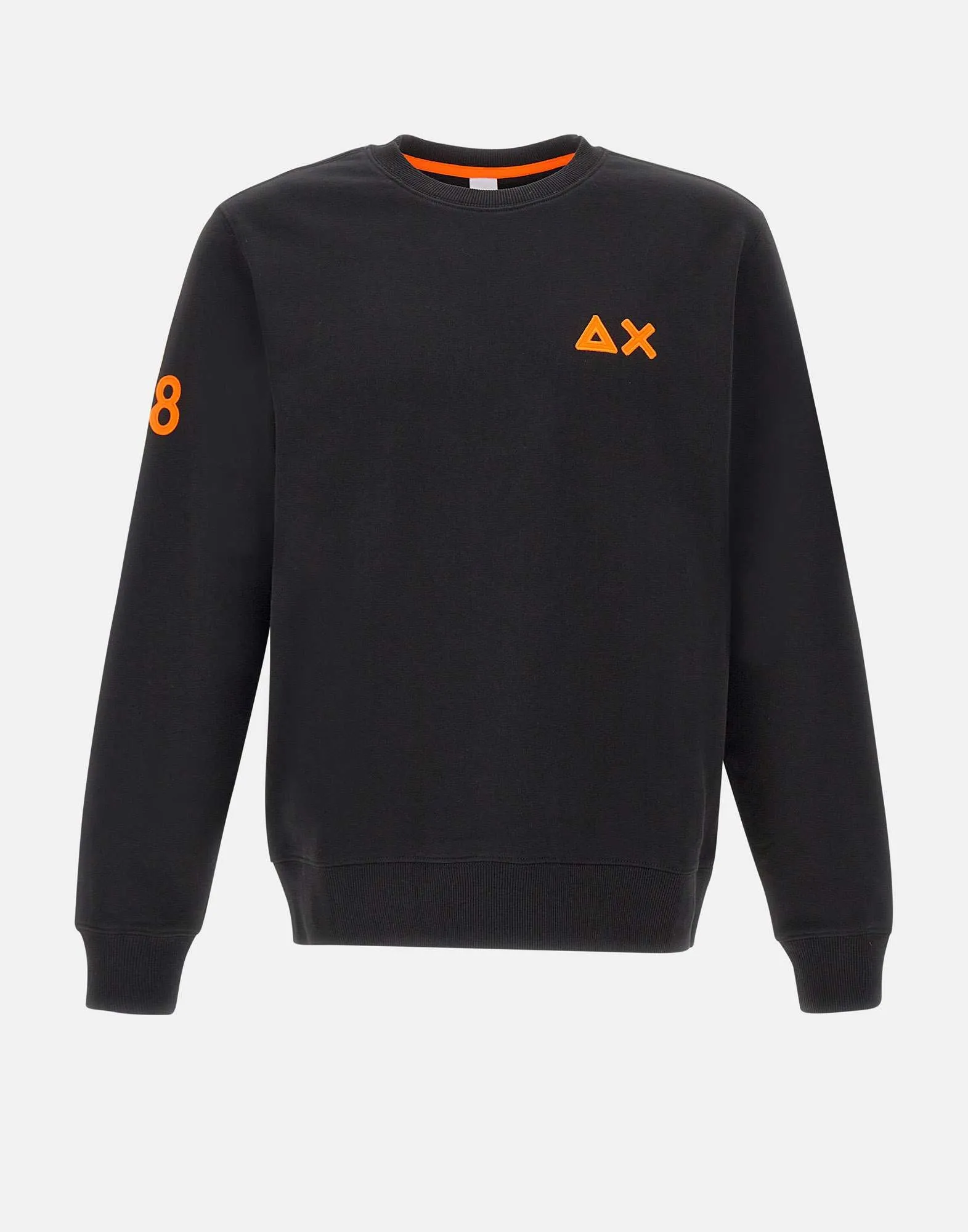 Men's Black Round Patch Sweatshirt