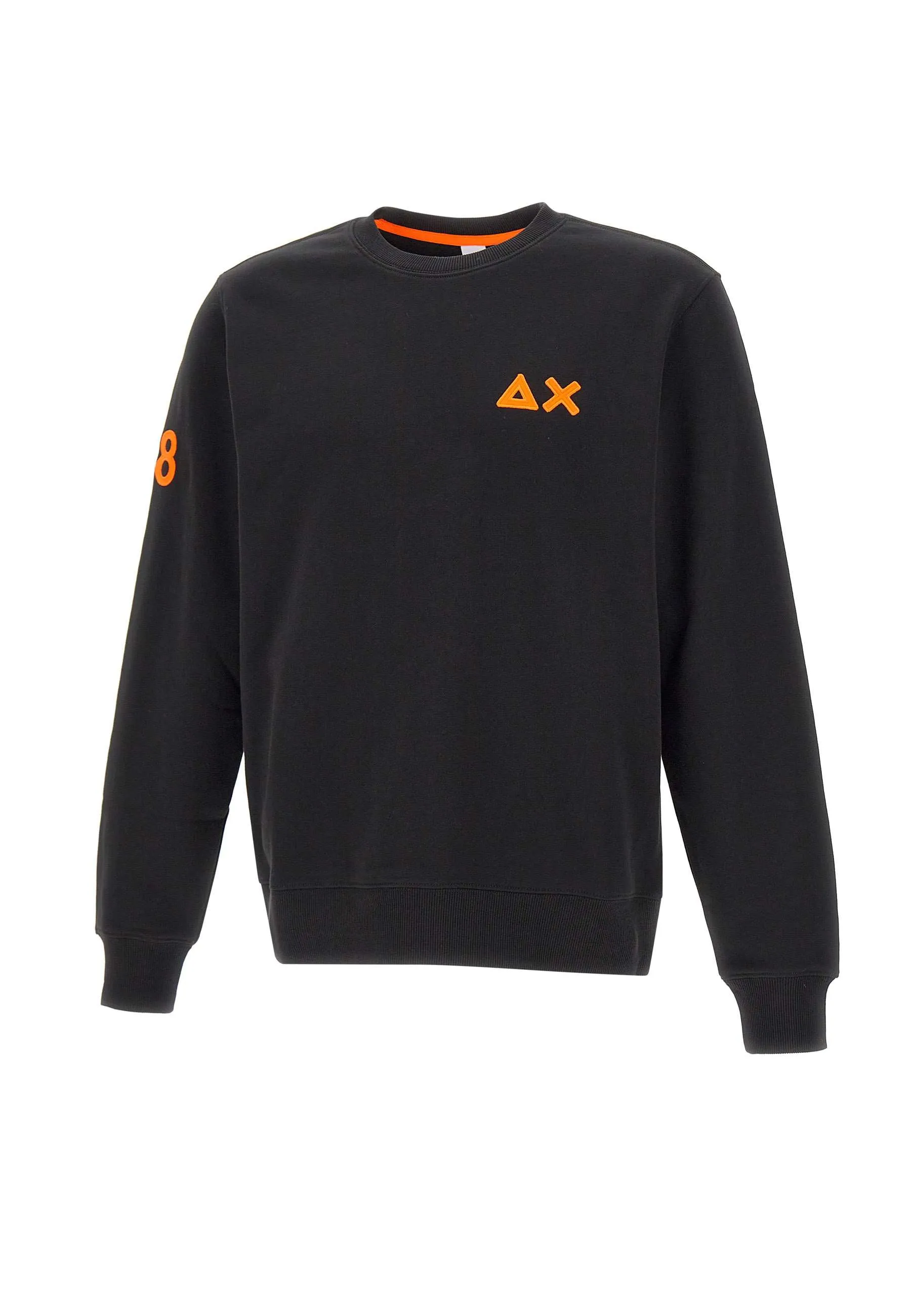 Men's Black Round Patch Sweatshirt
