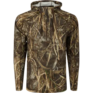 MST Breathelite Quarter Zip Camo Hooded Base Layer - Realtree