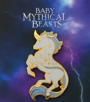 Mythical Beasts Pin (Baby Unicorn - Alternate Color) | 2" Hard Enamel Pin