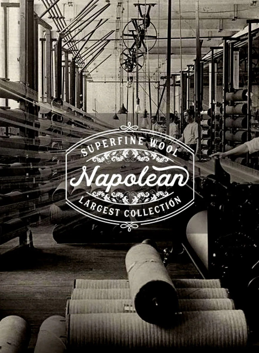 Napolean Dark Blue Wool Black Bar Jacket