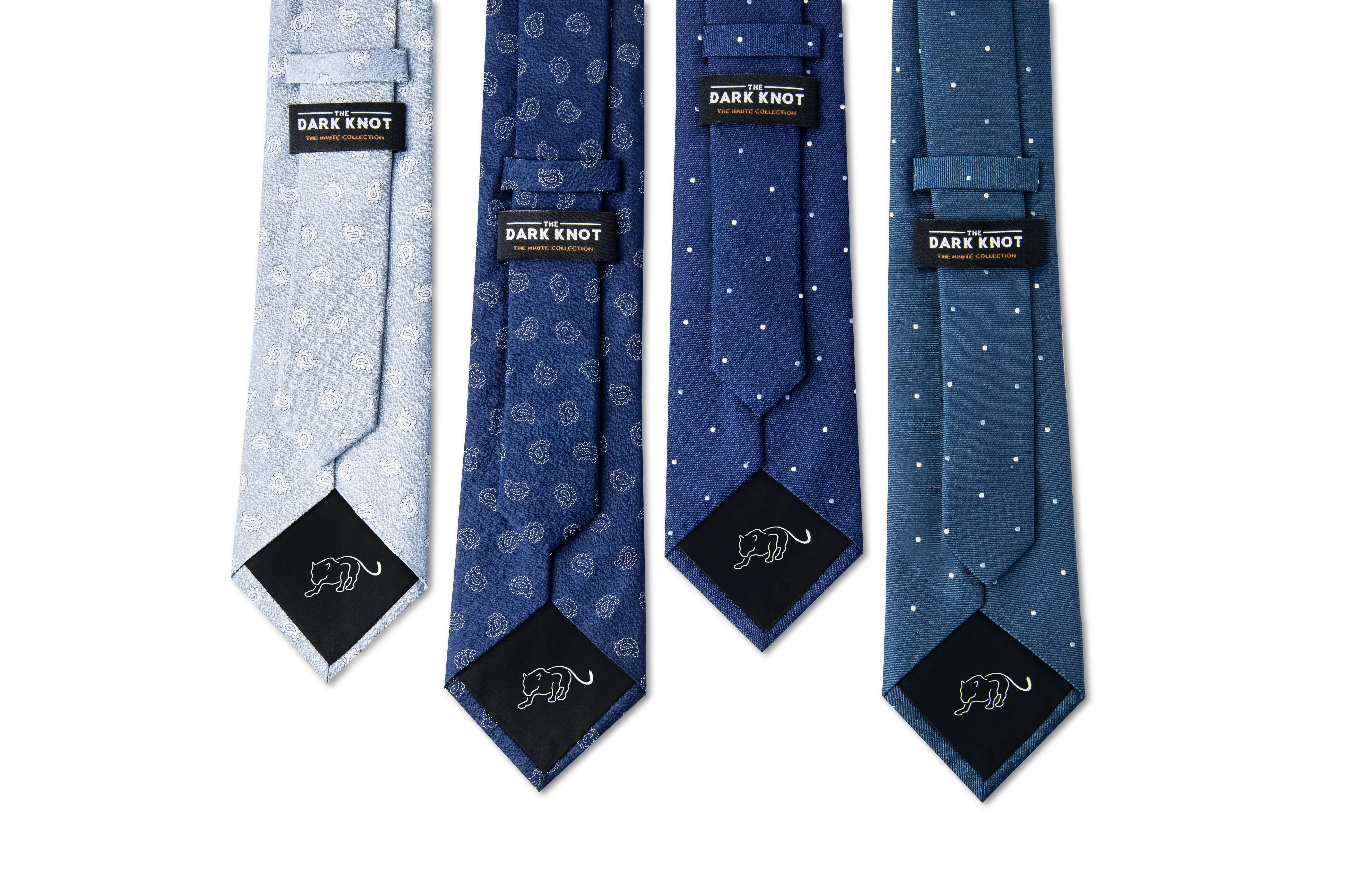 Oyster Bay Paisley Silk Tie, Navy / Silver