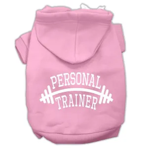 Personal Trainer Screen Print Pet Hoodies Light Pink Size XXL (18)