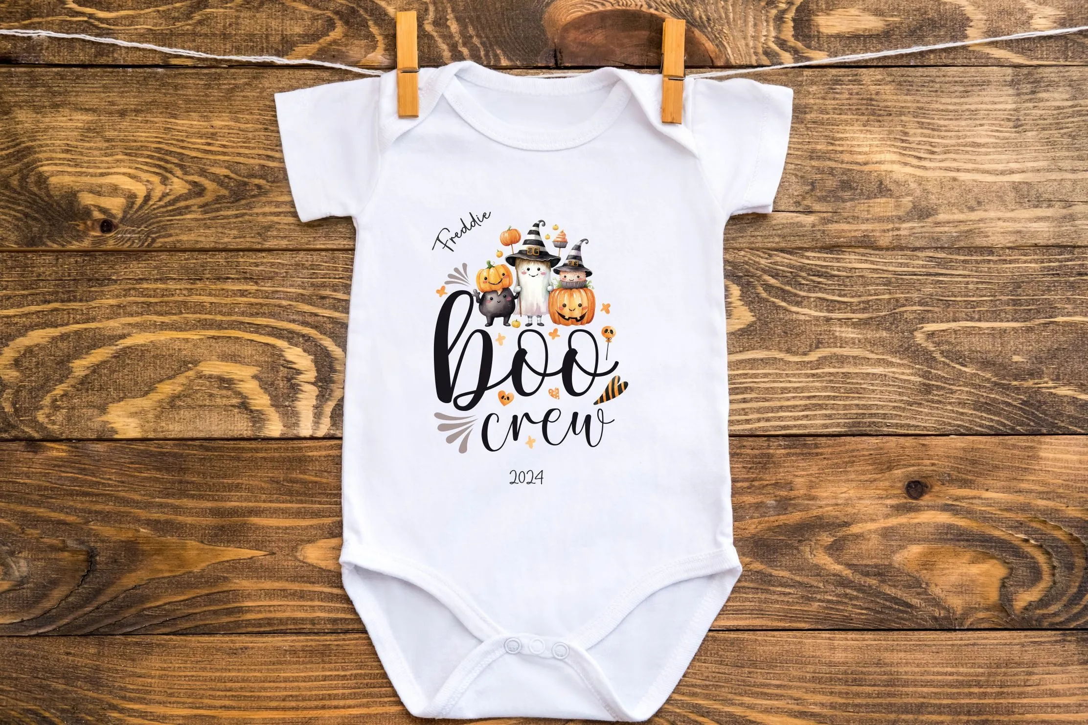 Personalised First Halloween Baby outfit | Baby Halloween Costume Gift | Personalised First Halloween Sleepsuit or Vest