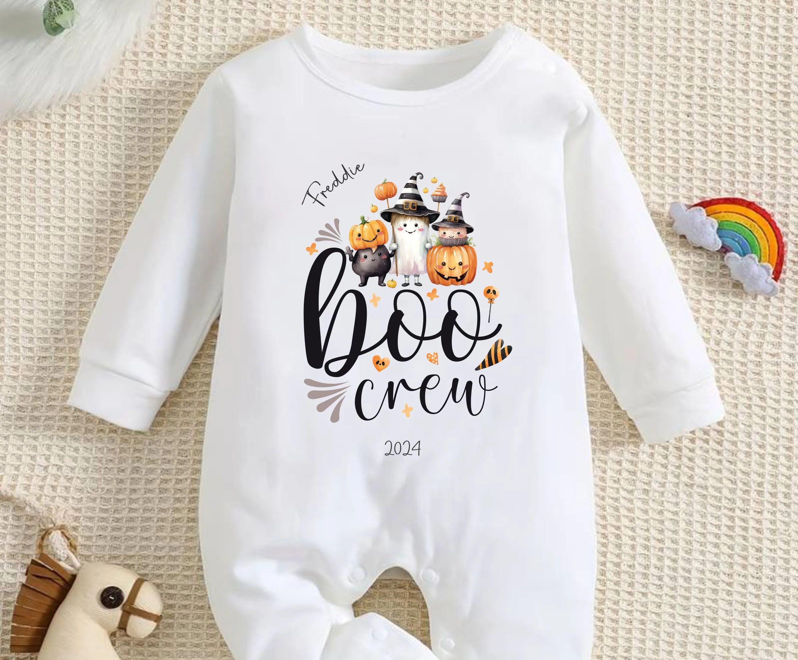 Personalised First Halloween Baby outfit | Baby Halloween Costume Gift | Personalised First Halloween Sleepsuit or Vest